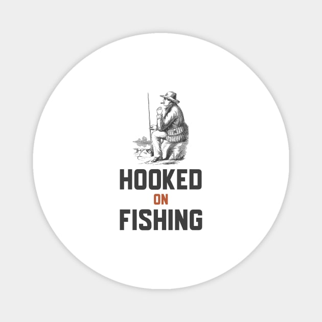 Hooked On Fishing Magnet by Jitesh Kundra